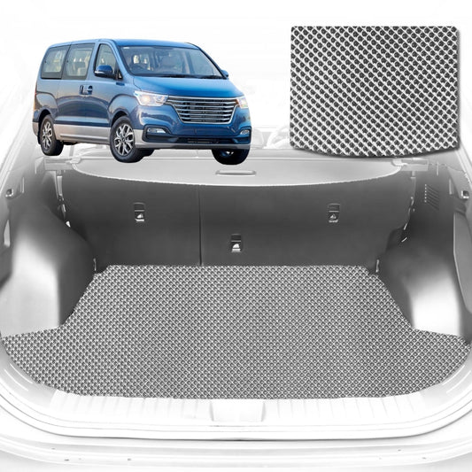 6D Diamond Car Boot Mat for Hyundai iMAX TQ2007-Current-Cargo Mat-Grey-Outback GT