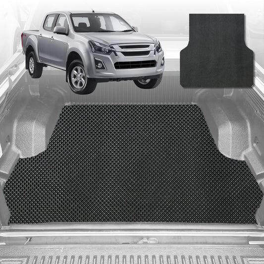 6D Diamond Ute Tub Mat for Isuzu D-Max Crew Cab RG 2020-Current (with factory plastic tub liner)