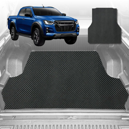 6D Diamond Ute Tub Mat for Holden Commodore Ute Single Cab (VE VF) 2007-2017-Black-Outback GT