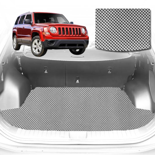 6D Diamond Car Boot Mat for Jeep Patriot MK2006-2015-Cargo Mat-Grey-Outback GT