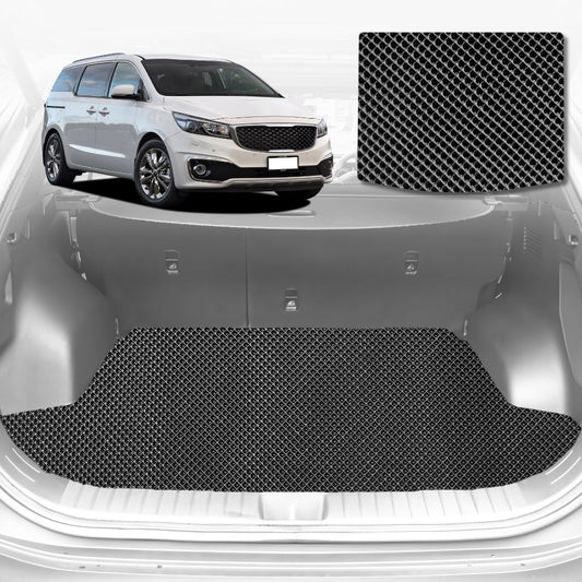 6D Diamond Car Boot Mat for Kia Carnival (YP)2015-2020-Cargo Mat-Black-Outback GT