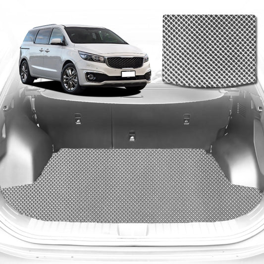 6D Diamond Car Boot Mat for Kia Carnival (YP)2015-2020-Cargo Mat-Grey-Outback GT