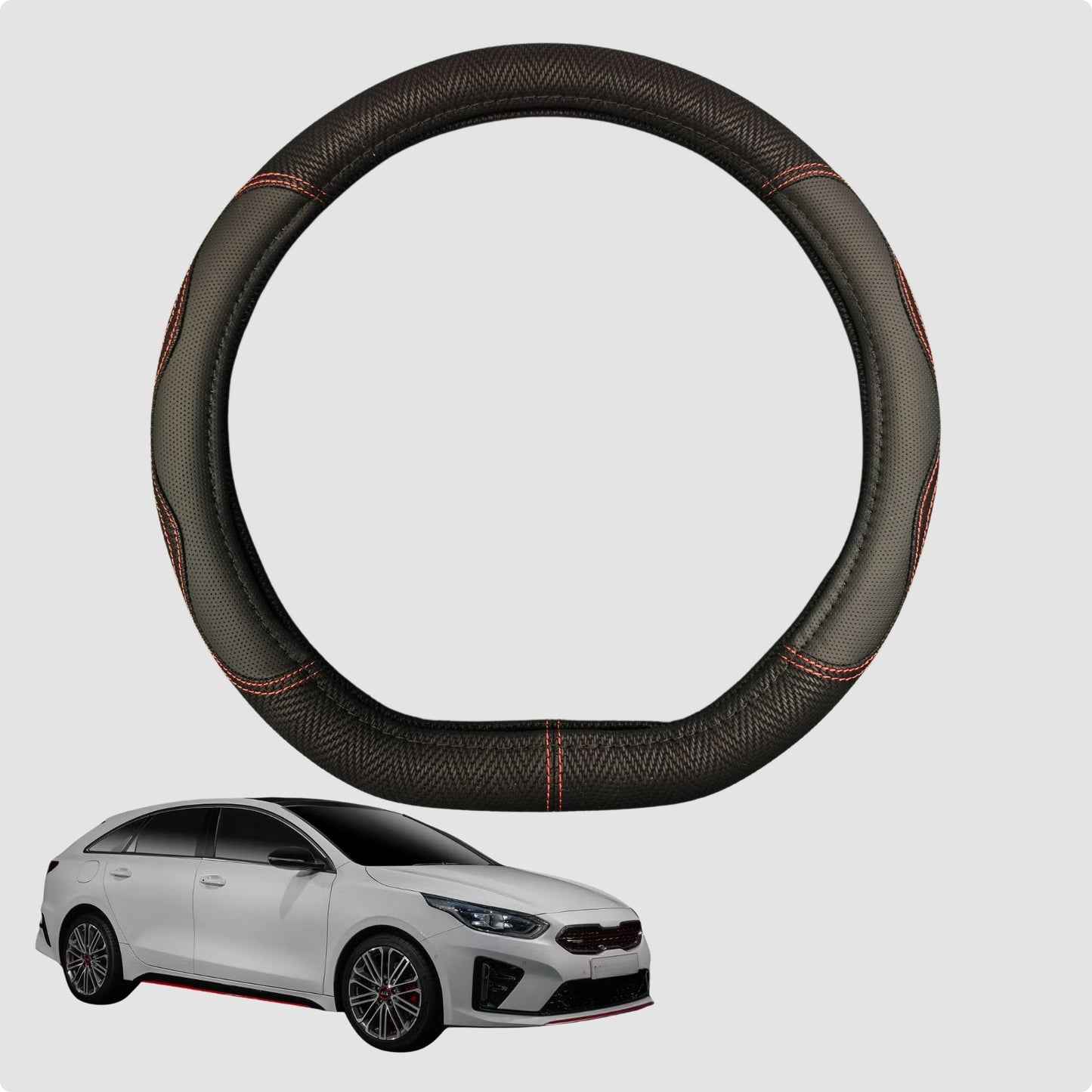 Steering Wheel Cover for Kia Pro Cee'd 2014-2019  38CM | D-Shape