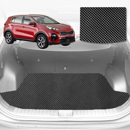 6D Diamond Car Boot Mat for Kia Sportage (QL)2016-2021-Cargo Mat-Black-Outback GT