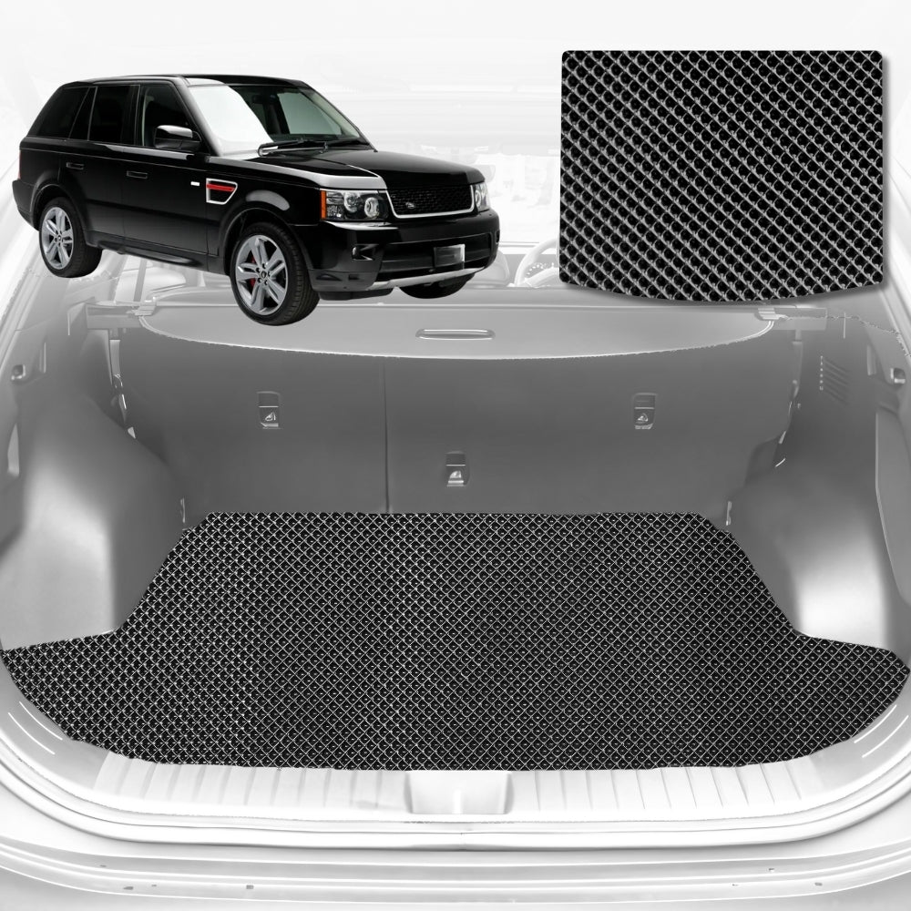 6D Diamond Car Boot Mat for Land Rover Range Rover Sport L3202005-2013-(3rd Row seats up/7 seater)-Cargo Mat-Black-Outback GT