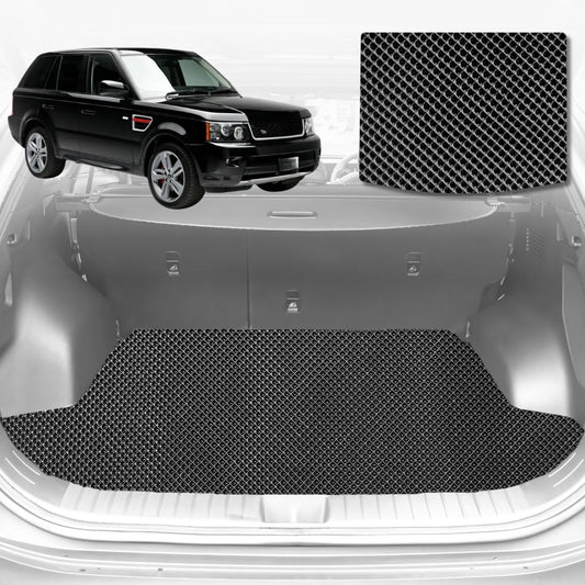 6D Diamond Car Boot Mat for Land Rover Range Rover Sport L3202005-2013-(3rd Row seats up/7 seater)-Cargo Mat-Black-Outback GT
