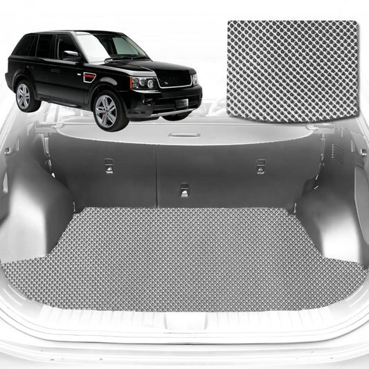 6D Diamond Car Boot Mat for Land Rover Range Rover Sport L3202005-2013-(3rd Row seats up/7 seater)-Cargo Mat-Grey-Outback GT