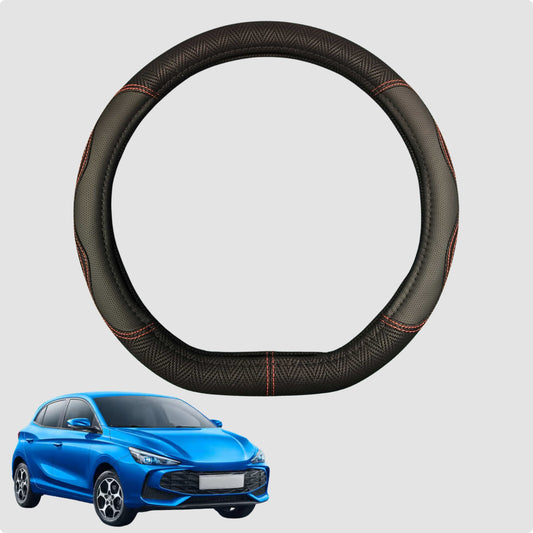 Steering Wheel Cover for MG 3 2011-Current 38CM Leather | D-Shape