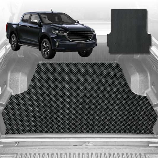 6D Diamond Ute Tub Mat for Mazda BT-50 Dual Cab (UP UR) 2011-2020 (with factory plastic tub liner)