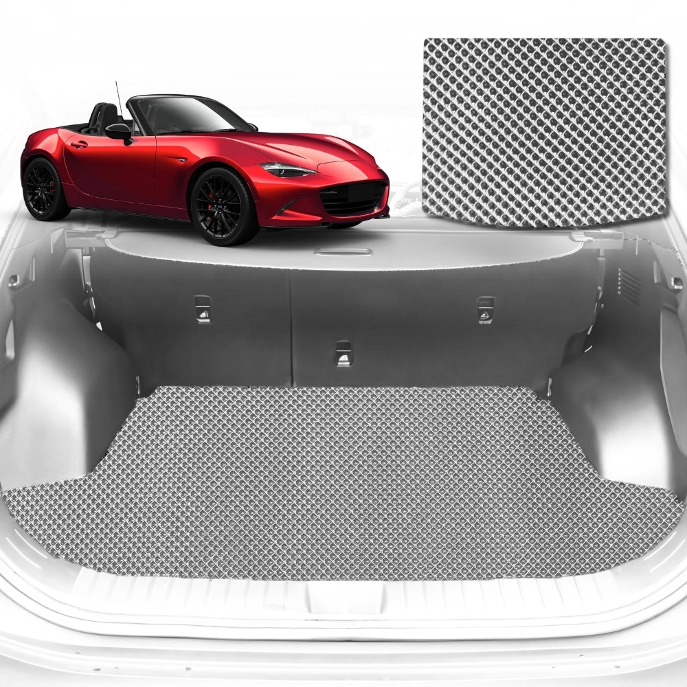 6D Diamond Car Boot Mat for Mazda MX-5 (ND)2015-Current-Convertible-Cargo Mat-Grey-Outback GT