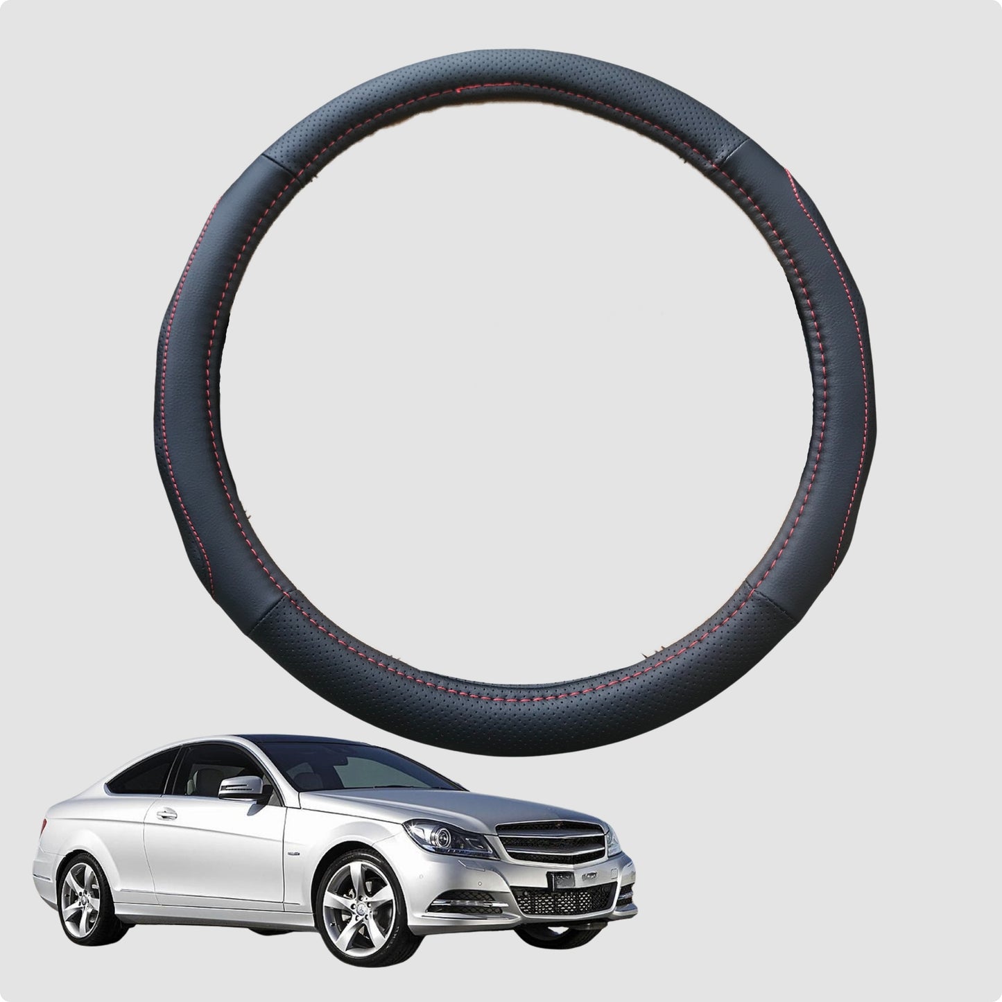 Steering Wheel Cover for Mercedes-Benz C-class 2007-2014 Coupe (W204) 38CM | Circle