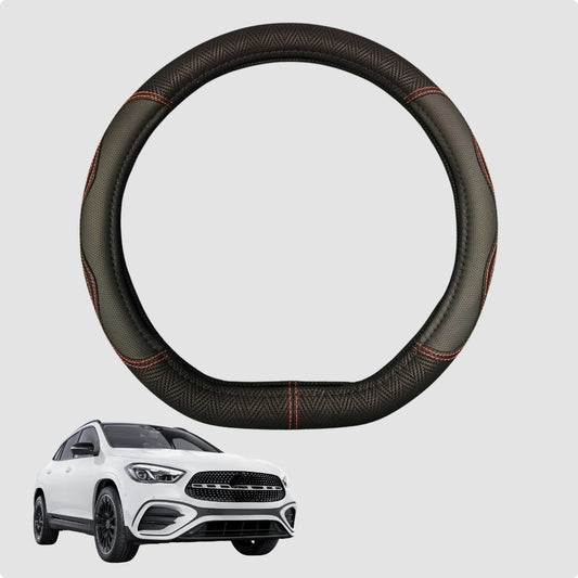 Steering Wheel Cover for Mercedes-Benz GLA SUV 2020-Current 38CM Leather | D-Shape