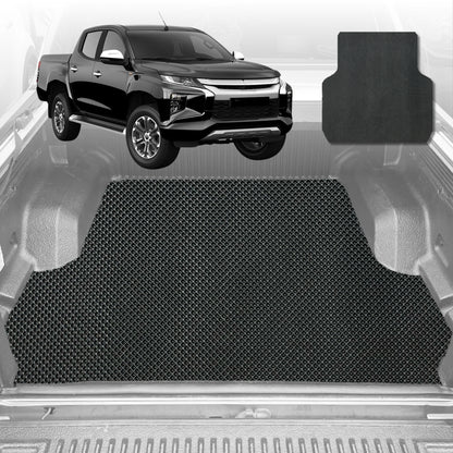 6D Diamond Ute Tub Mat for Mitsubishi Triton Club Cab (MQ MR) 2015-2023 (with spray on liner or no liner)