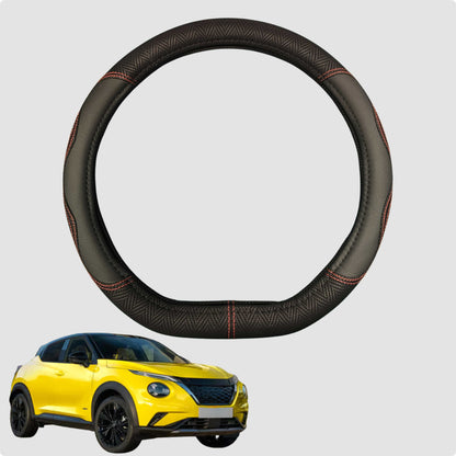 Steering Wheel Cover for Nissan JUKE 2020-Current 38CM Leather | D-Shape