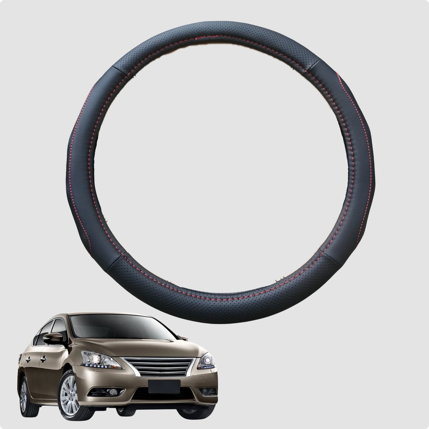 Steering Wheel Cover for Nissan Pulsar 2013-2017 C12, B17 38CM | Circle