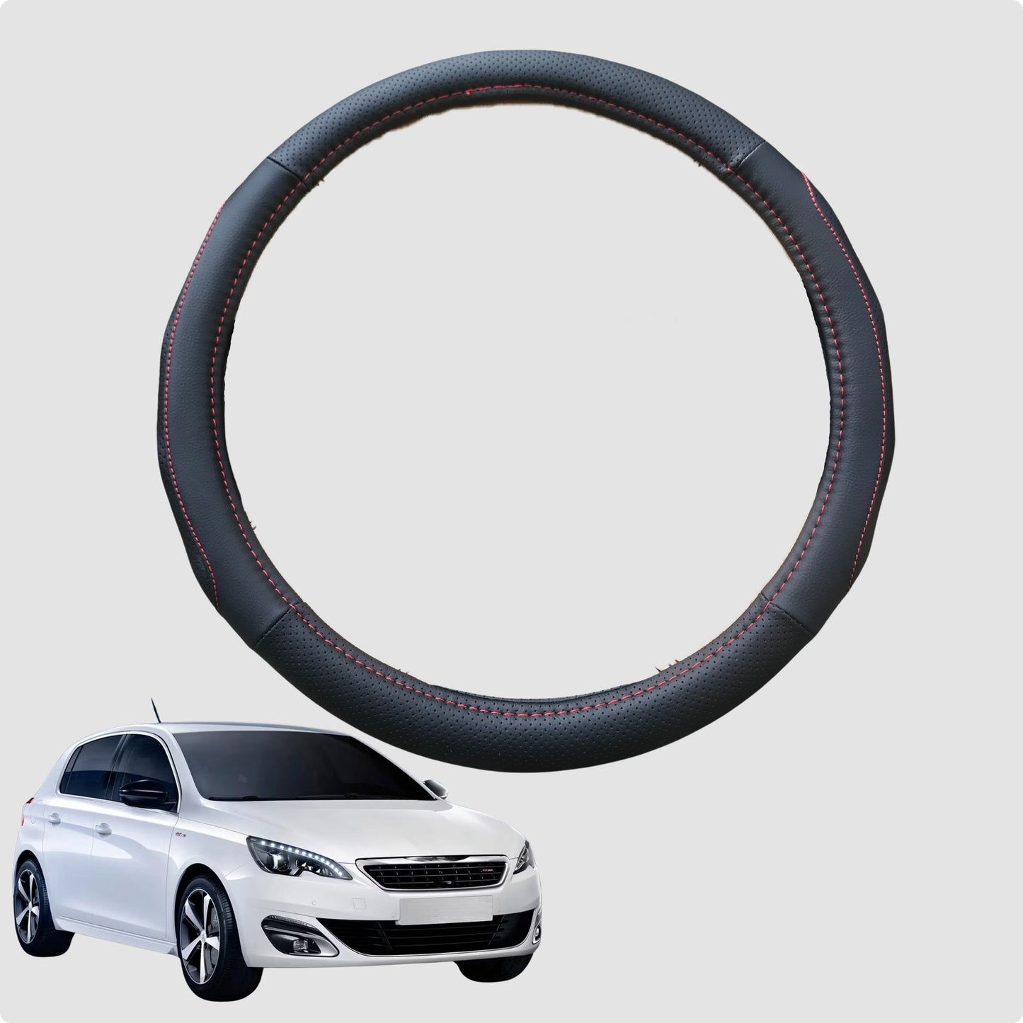 Steering Wheel Cover for Peugeot 308 2014-2021 Hatch (T9) 38CM | Circle