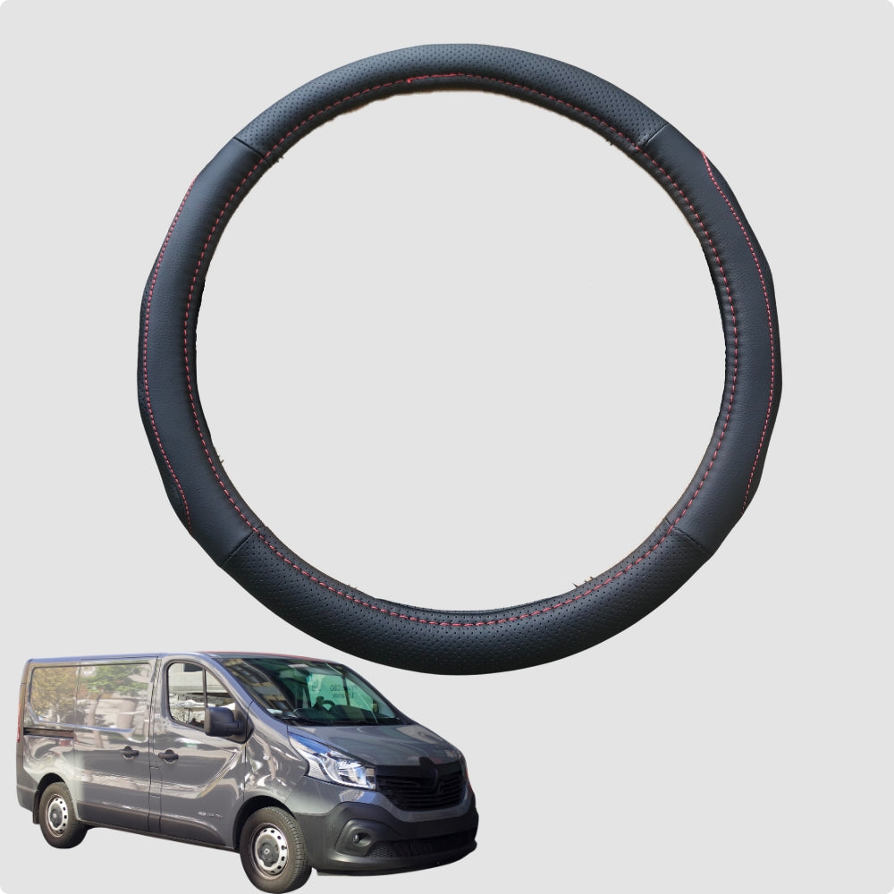 Steering Wheel Cover for Renault Trafic 2014-Current 38CM Leather | Circle