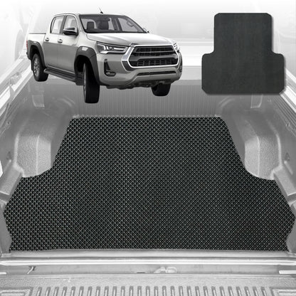 6D Diamond Ute Tub Mat for Toyota Hilux Double Cab 2015-Current (with factory plastic tub)