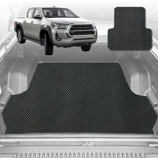 6D Diamond Ute Tub Mat for Toyota Hilux Double Cab 2015-Current (with factory plastic tub)