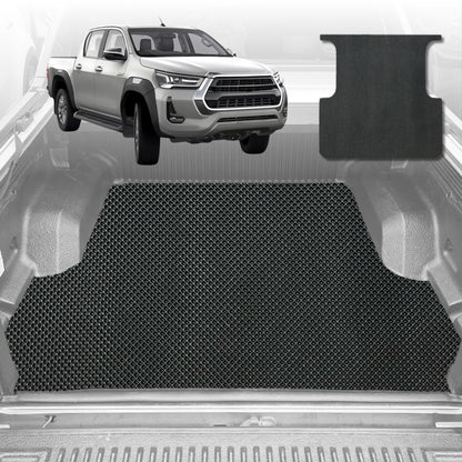 6D Diamond Ute Tub Mat for Toyota Hilux Double Cab 2015-Current (with spray on liner or no liner)