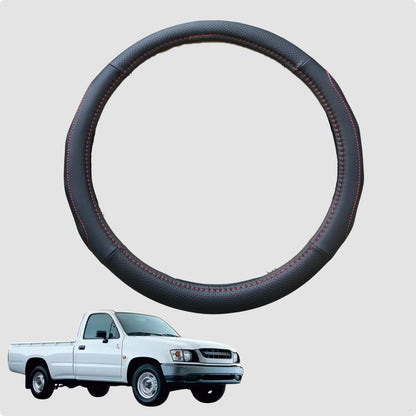 Steering Wheel Cover for Toyota Hilux Single Cab 2005-2015 38CM Leather | Circle