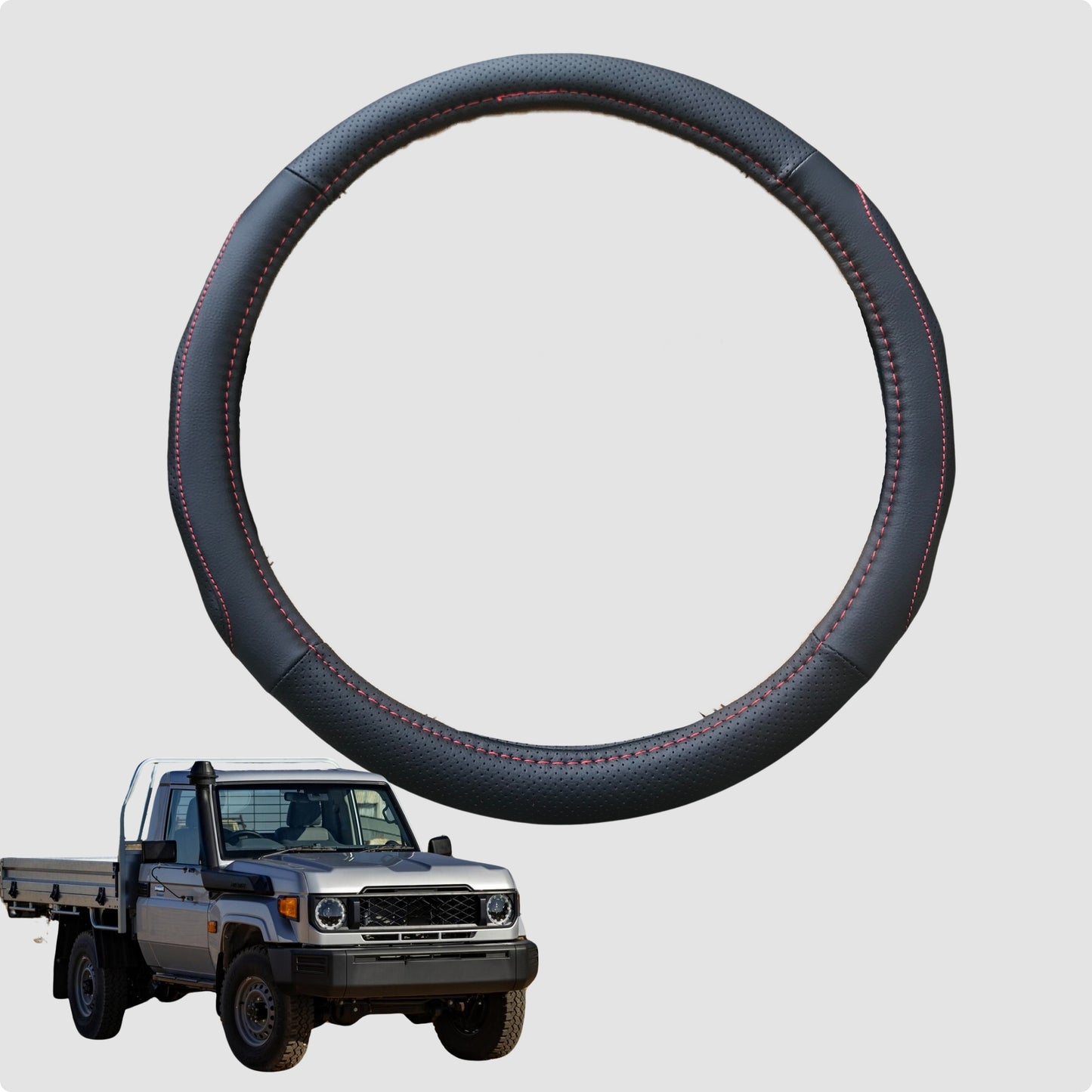 Steering Wheel Cover for Toyota LandCruiser 70 Single Cab 2012-Current  38CM | Circle