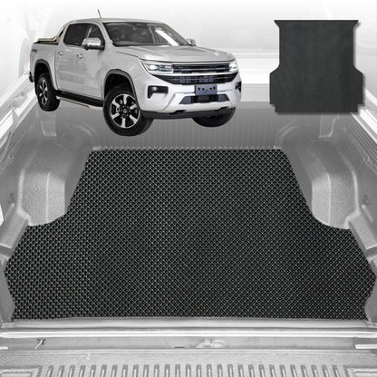 6D Diamond Ute Tub Mat for VolksWagen Amarok Dual Cab 2H Facelift 2022-Current (with spray on liner or no liner)