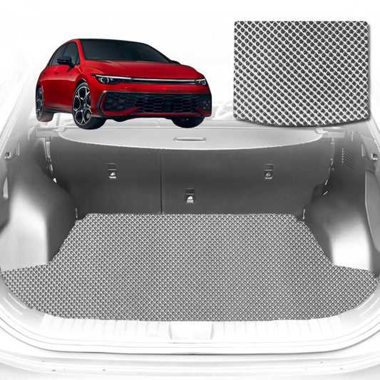 6D Diamond Car Boot Mat for VolksWagen Golf Hatch/Wagon (MK8)2021-Current-Wagon-Cargo Mat-Grey-Outback GT