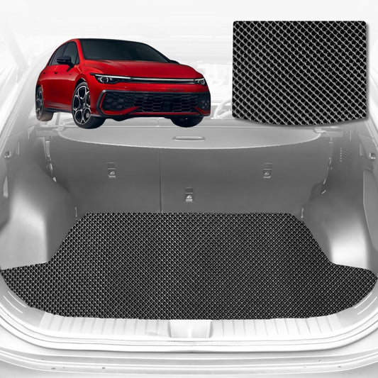 6D Diamond Car Boot Mat for VolksWagen Golf Hatch/Wagon (MK8)2021-Current-Hatch-Cargo Mat-Black-Outback GT