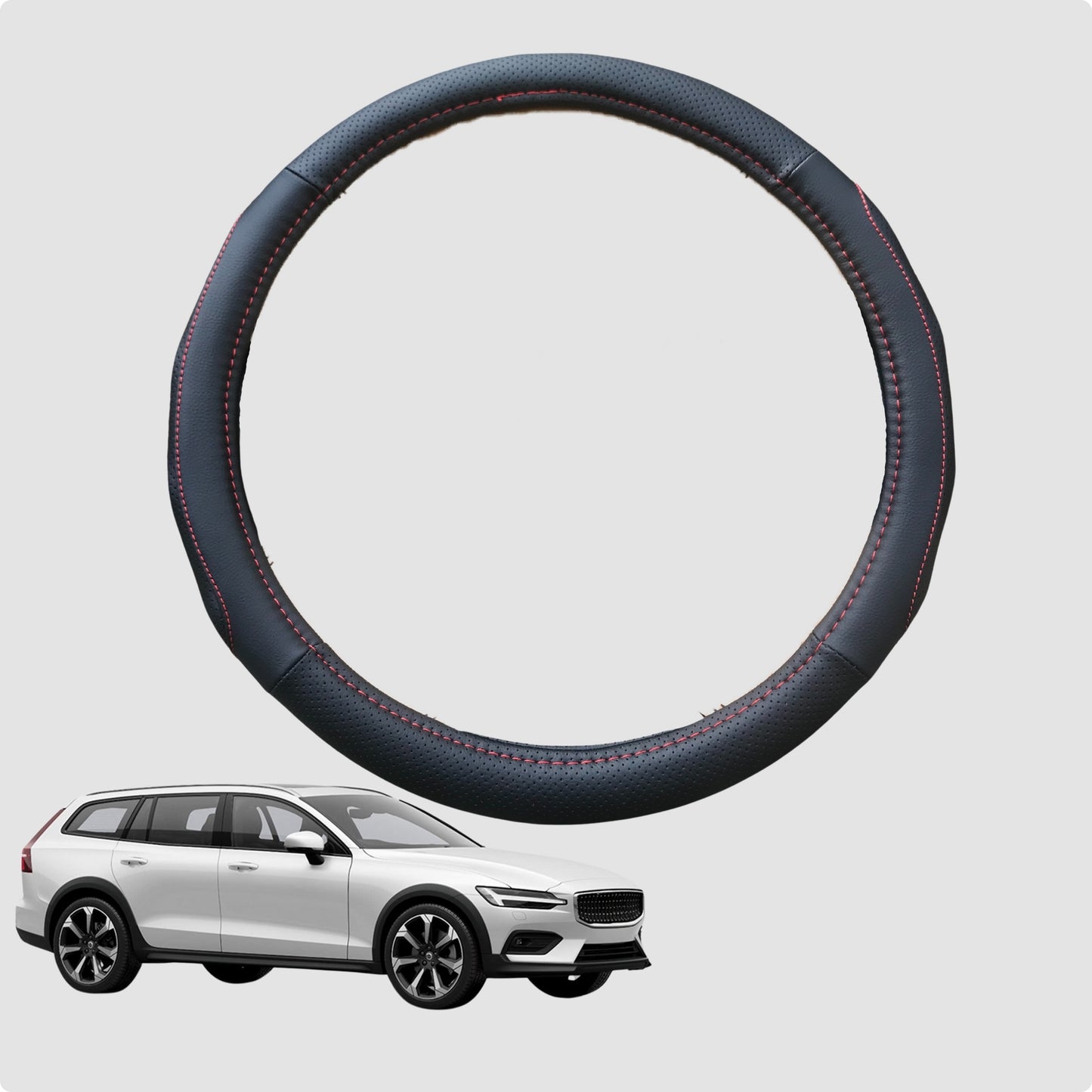 Steering Wheel Cover for Volvo V60 2010-2018 Manual 38CM | Circle