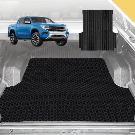 Outback GT 6D Pro Ute Tub Mat for VolksWagen Amarok Dual Cab 2010-2022 (With Factory Plastic Tub Liner) - Black