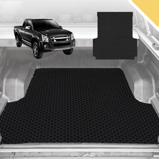 Outback GT 6D Pro Ute Tub Mat for Isuzu D-Max Crew Cab 2008-2011 (With Spray On Liner or No Liner) - Black