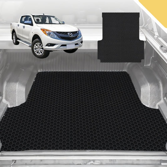 Outback GT 6D Pro Ute Tub Mat for Mazda BT-50 (J97M) Dual Cab 2006-2011 (With Spray On Liner or No Liner)- Black