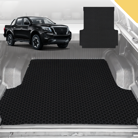 6D Pro Ute Tub Mat for Nissan Navara Dual Cab (NP300/D23 STX Without Rear cupholder) 2015-Current (with Plastic tub Liner)