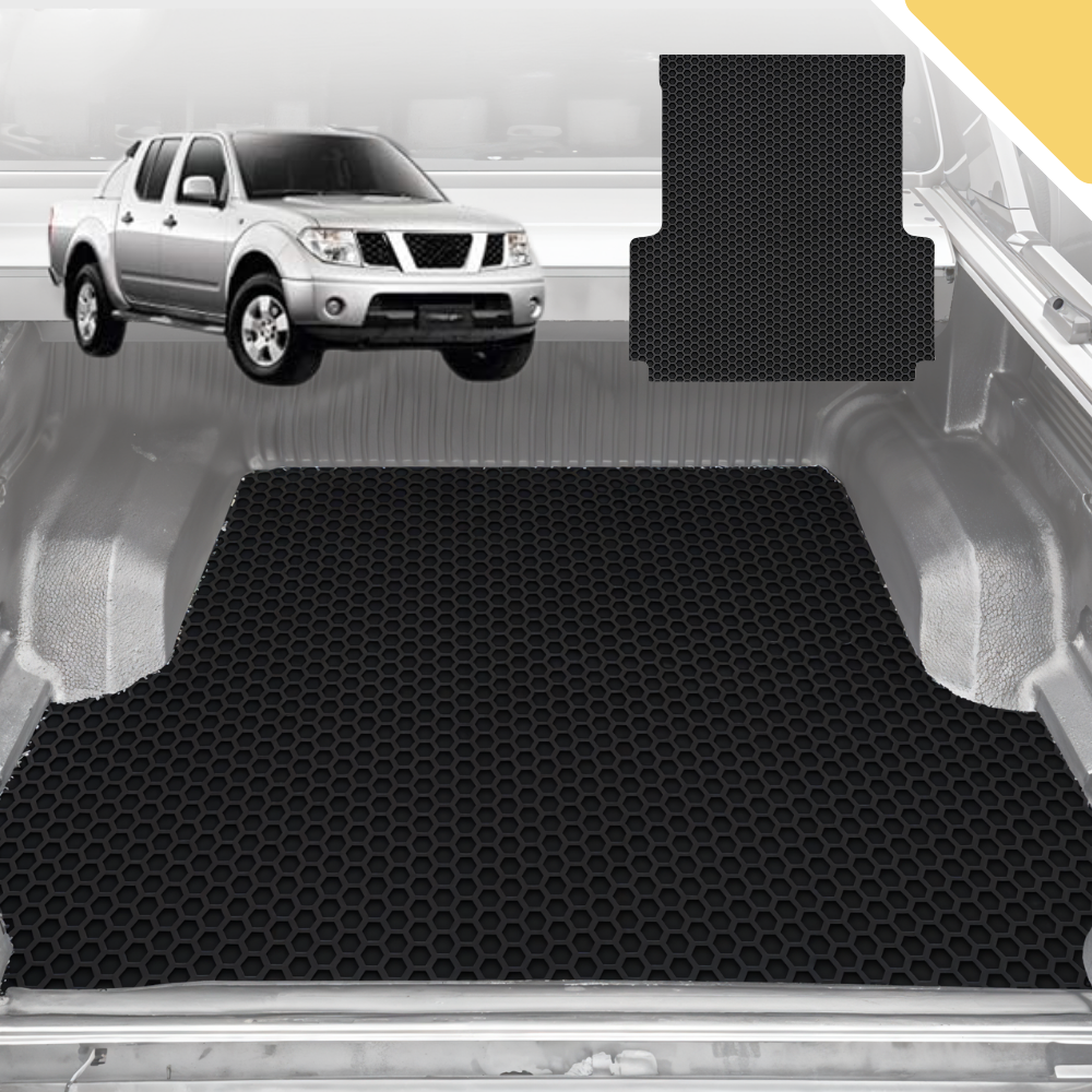 Outback GT 6D Pro Ute Tub Mat for Nissan Navara Dual Cab (D40 ST/STX) 2005-2014 (with factory plastic tub liner) - Black