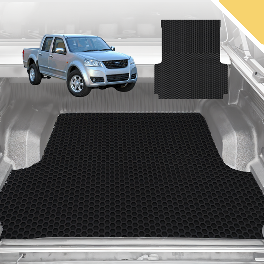 Outback GT 6D Pro Ute Tub Mat for GWM Haval V240 Dual Cab (Wingle 5) 2011-2016 (With Spray On Liner or No Liner)- Black