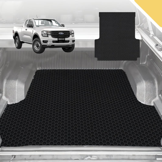 Outback GT 6D Pro Ute Tub Mat for Ford Ranger Super Cab 2022-Current (With Spary On Liner or No Liner) - Black