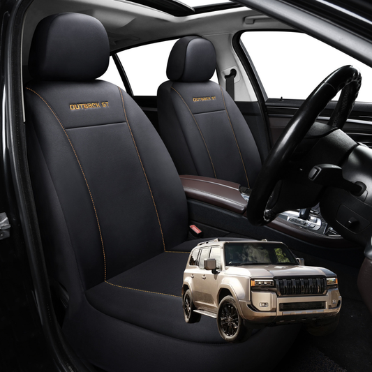 Car Seat Cover for Toyota LandCruiser Prado 2024 - Current (GX, GXL, VX, Altitude, Kakadu) - Black-Front Only