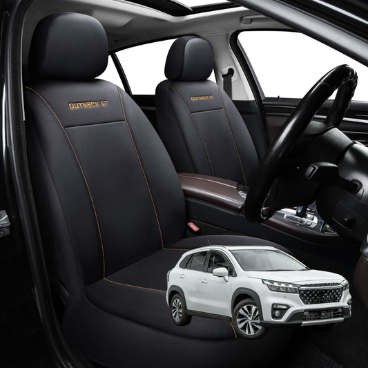 Car Seat Cover for Suzuki S-Cross 2014 - 2021 JY - Black-Front Only