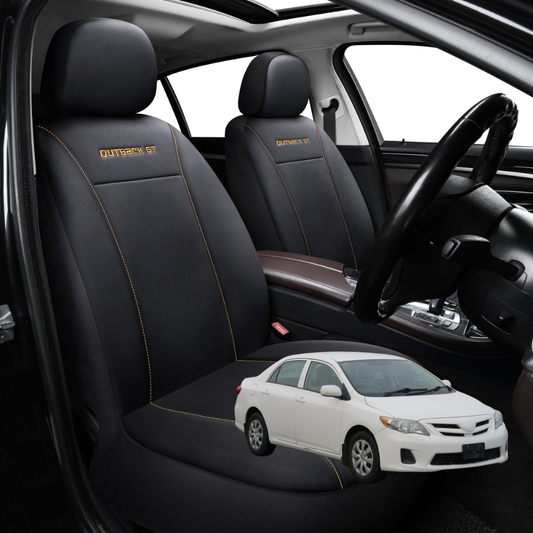 Car Seat Cover for Toyota Corolla 2007 - 2012 Hatch/Sedan (E140/150) - Black-Front Only