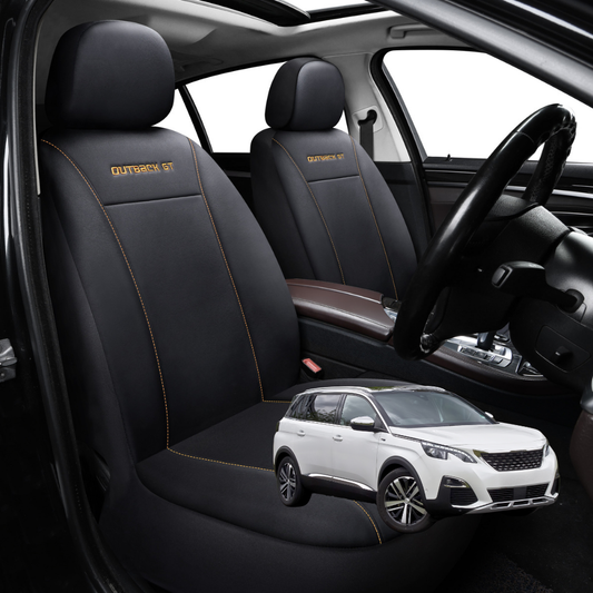 Car Seat Cover for Peugeot 5008 SUV 2017 - Current (P87) - Black-Front Only