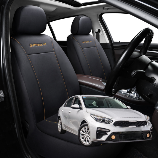 Car Seat Cover for Kia Cerato 2018 - Current (BD) - Black-Front Only