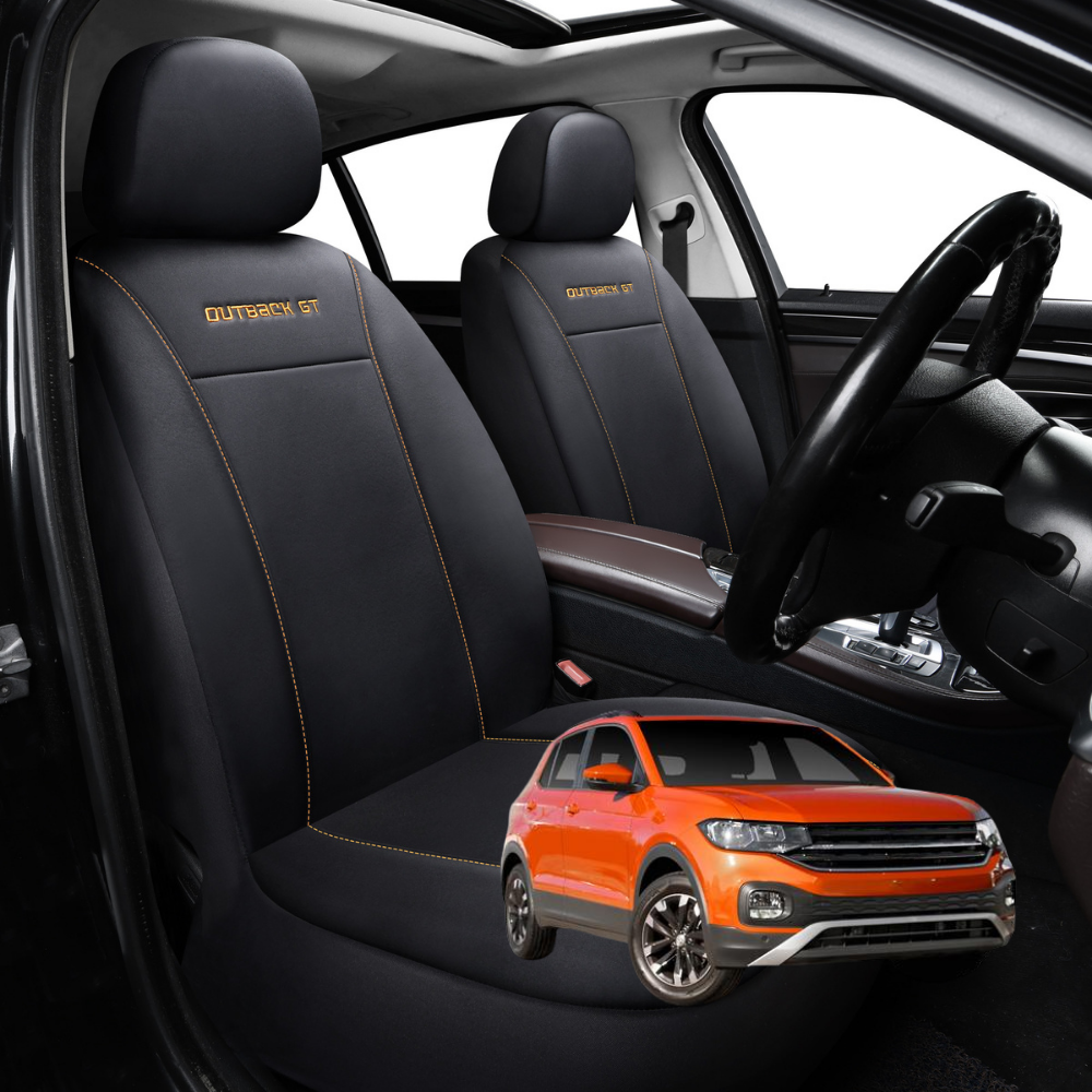 Car Seat Cover for VolksWagen T-Cross 2020 - Current (C1) - Black-Front Only