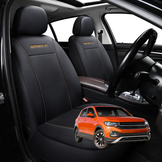 Car Seat Cover for VolksWagen T-Cross 2020 - Current (C1) - Black-Front Only