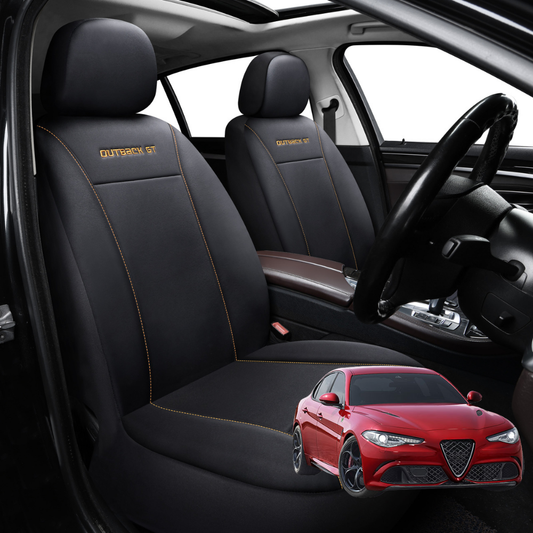 Car Seat Cover for Alfa Romeo Giulia 2016 - Current (952) - Black-Front Only