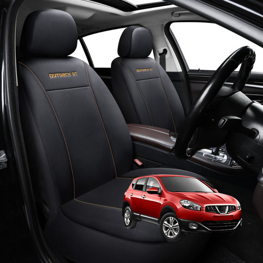 Car Seat Cover for Nissan Dualis 2007 - 2014 J10 - Black-Front Only
