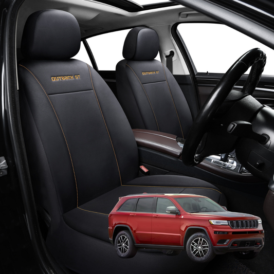 Car Seat Cover for Jeep Grand Cherokee L 2021 - Current (WL) - Black-Front Only