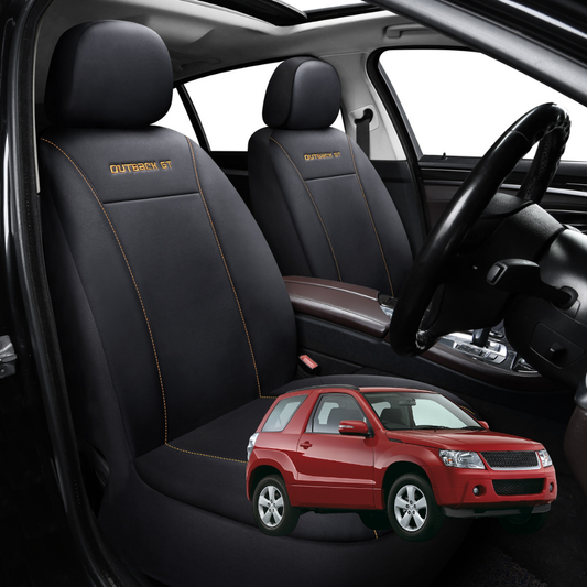 Car Seat Cover for Suzuki Grand Vitara 2005 - 2015 (3-Door) - Black-Front Only