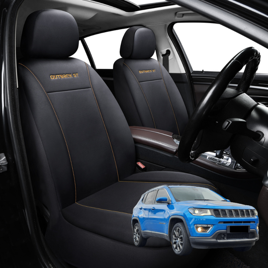 Car Seat Cover for Jeep Compass 2017 - Current M6 - Black-Front Only