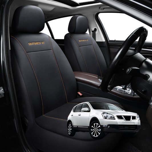 Car Seat Cover for Nissan Dualis +2 2008 - 2014 (NJ10) - Black-Front Only